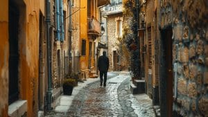 Équipé d'une caméra de haute technologie, il capture avec passion l'incroyable récit de Sisteron.